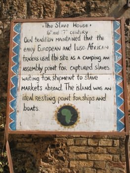 Slave market sign